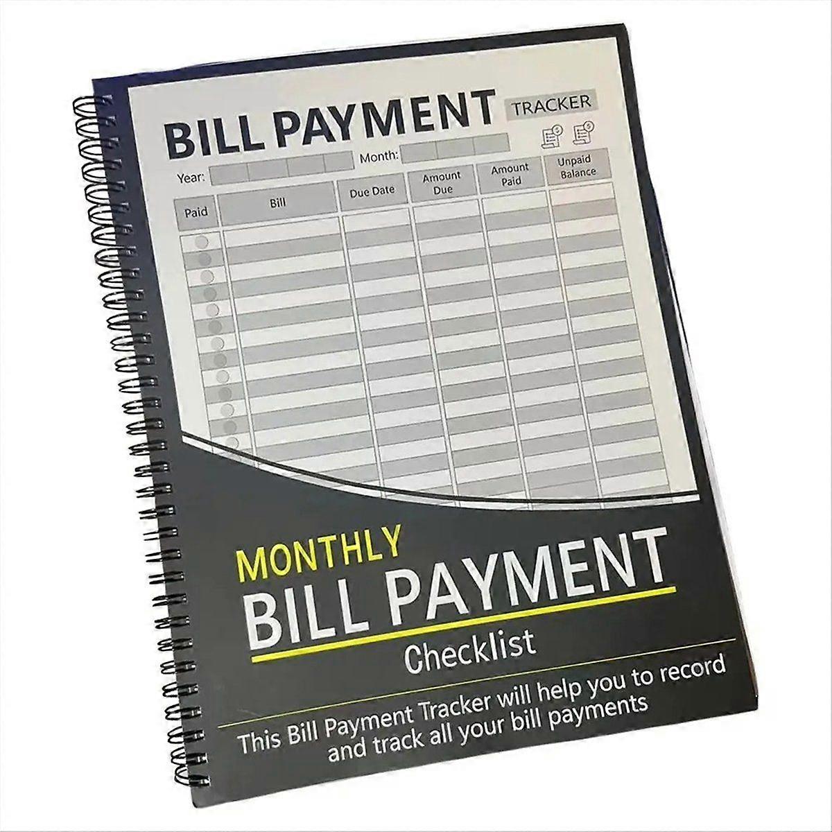 Monthly Bill Organizer Payment Tracker Planner Notebook for Men Women