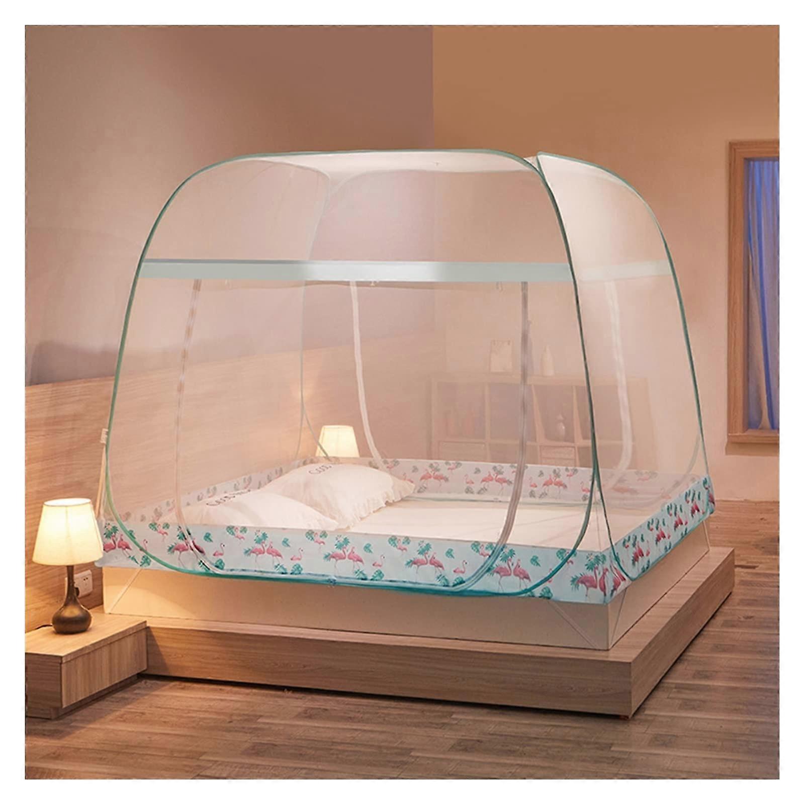 Mosquito Net Tent with Fully Enclosed Protection for Bed and Camping, Folding Pop Up 1.5m x 2.0m