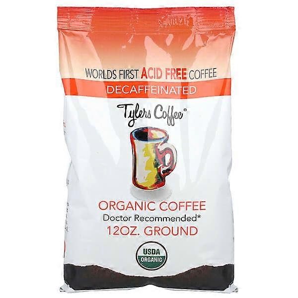 Tylers Coffees, Organic Coffee, Ground, Decaffeinated, 12 oz