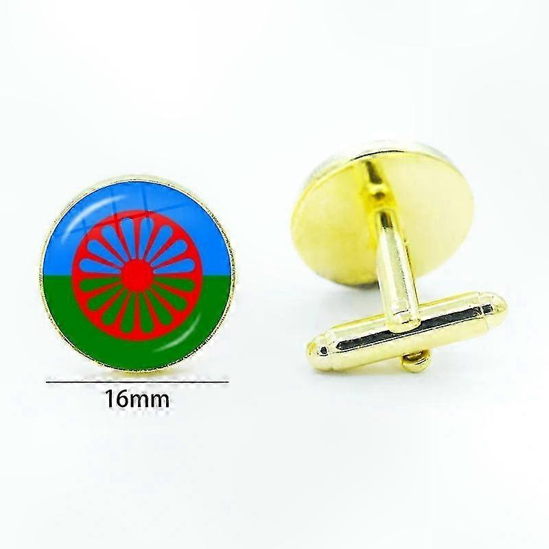 Leather Bracelet with Glass Dome and Snap Button for Men