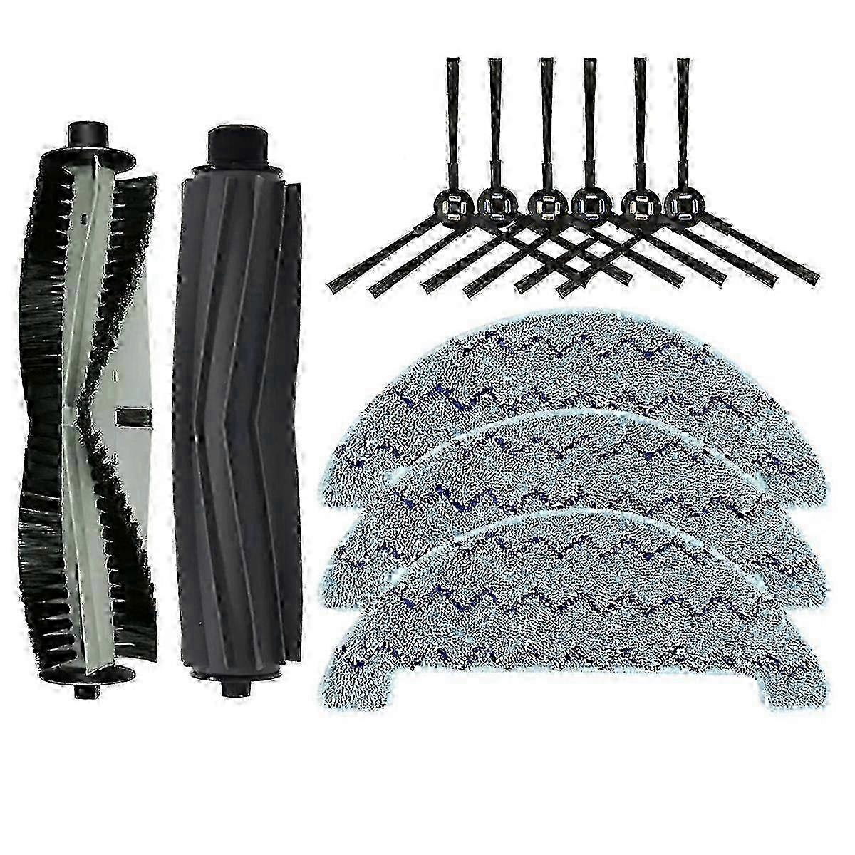 Robot Vacuum Replacement Brushes & Mop Pads for ZACO A10 - Main/Side Brush, Cleaning Cloths hwy
