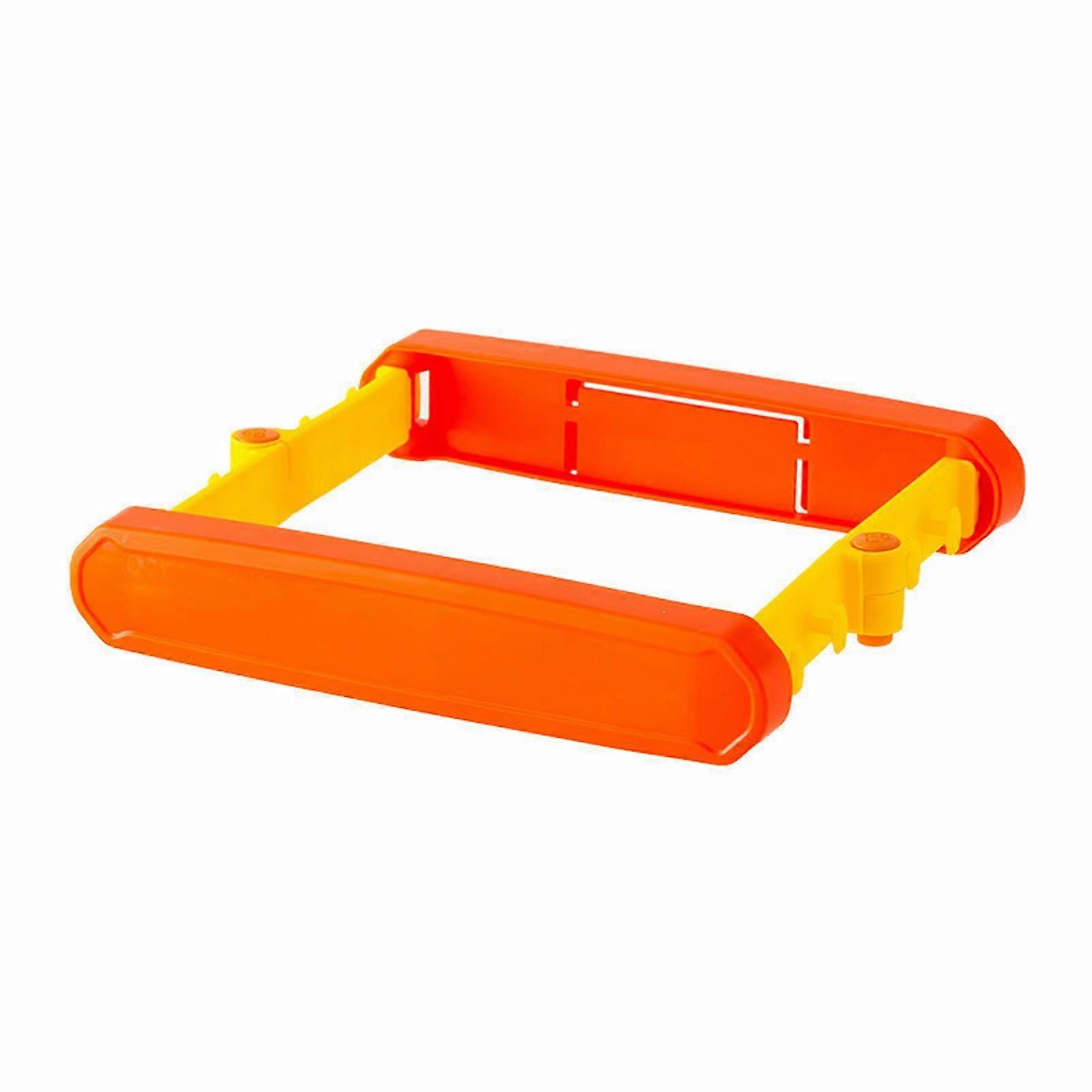 XIUH Kitchen Tools Foldable Garbage Rack Wall Mounted Bracket for Plastic Bags Compatible with Trash Can Shelf (Orange)