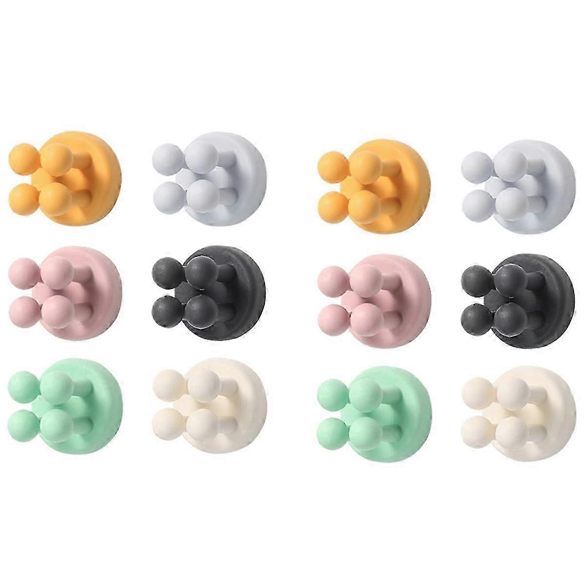 Silicone Toothbrush Holder Wall Hanging Hook Multifunctional Toothbrush Toothpaste Sticky Hook