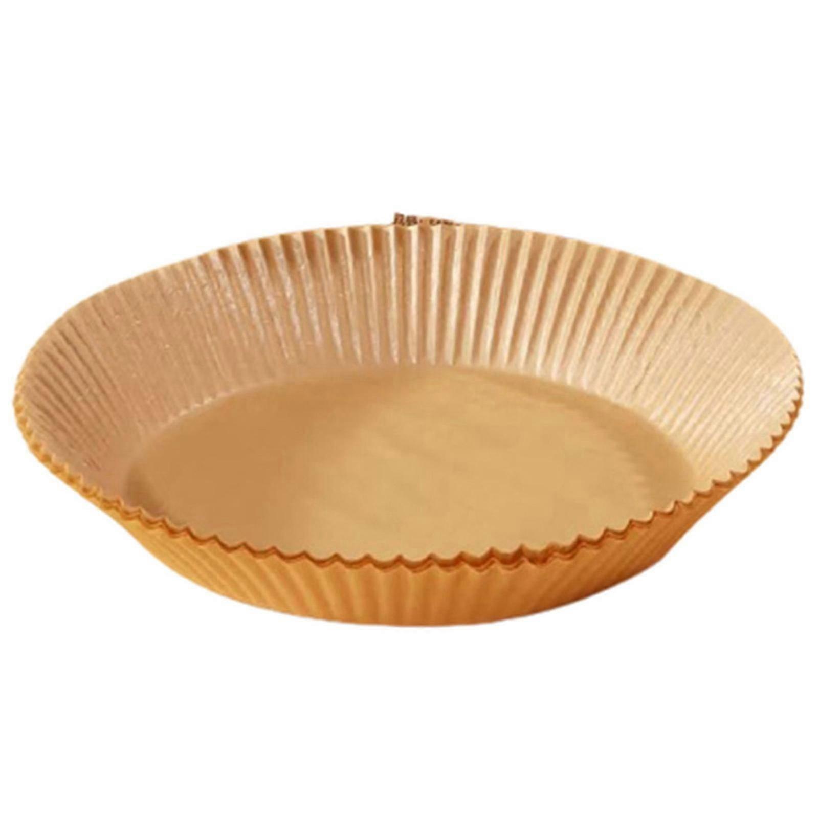 エアフライヤーペーパーライナー16 / 20cmノンスティックマットパルプスチーマーラウンドペーパーライナーキッチンサプライ30/50/100個