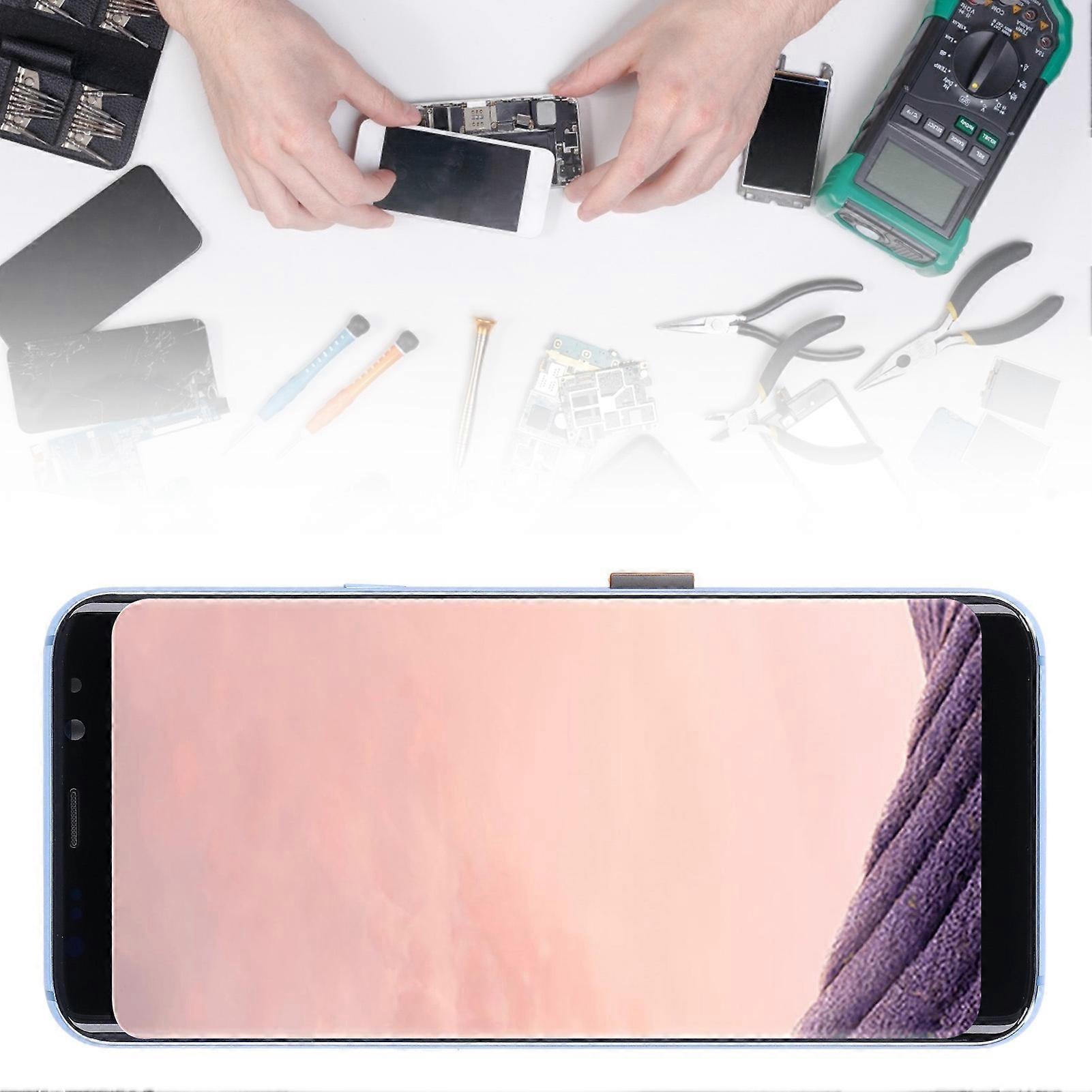 Phone Screen Replacement with Frame Repair Tools 6.2 Inch Phone Screen Digitizer Assembly for Galaxy S8 Plus G955U SM G955U G955F G955A Blue 