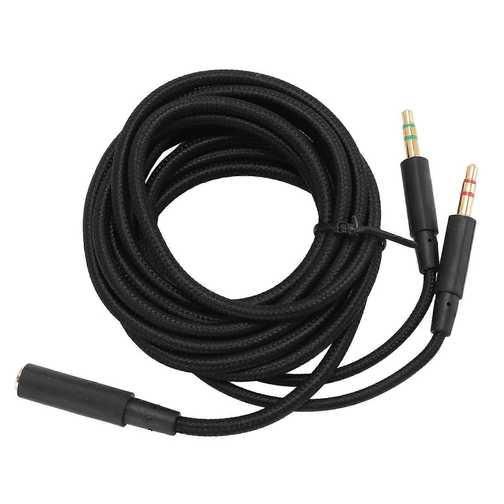 Headphone Adapter Cable Low Loss Headset Splitter Adapter Cord for Kingston HyperX Cloud Stinger Cloud Mix Cloud Alpha 