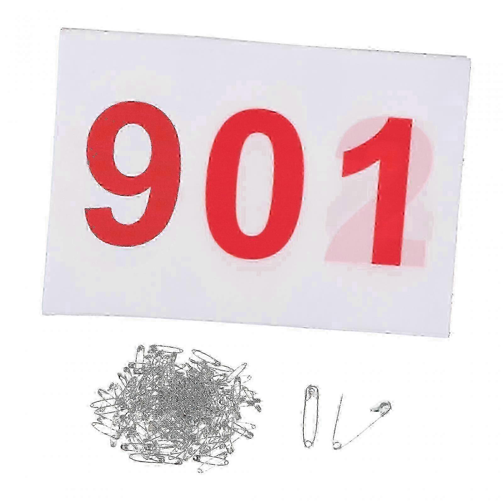 100-Piece Set of Numbered Race Bibs for Athletes, Featuring Numbers 001 to 100