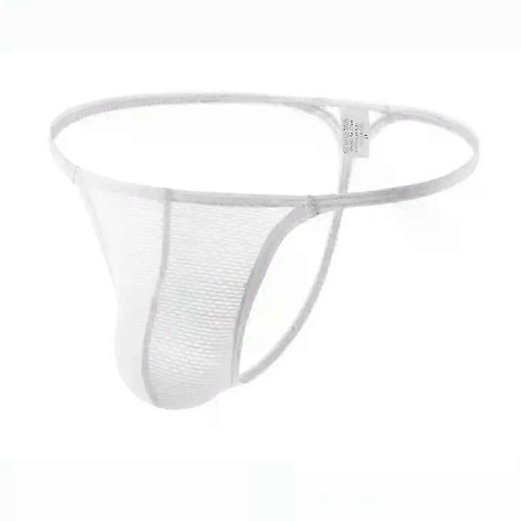 Men Underwear Gay Erotic T-Back G-String Male U Convex Pouch Panties Ultra-Thin Elastic Breathable Quick Drying Underpants