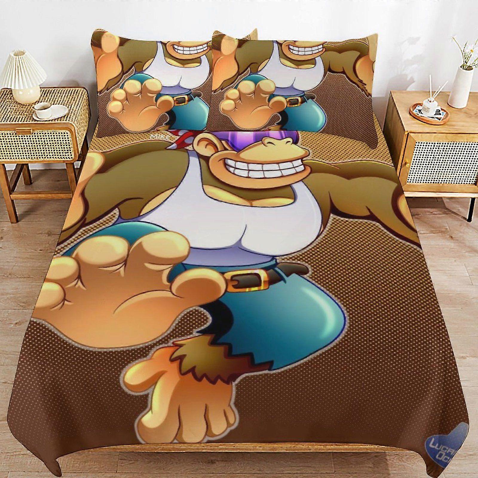 t323 DONKEY KONG Perfect Sleep Upgrade Clean Threaded Surface Soft Handling Duvet Cover Sets Comfort Setup u323