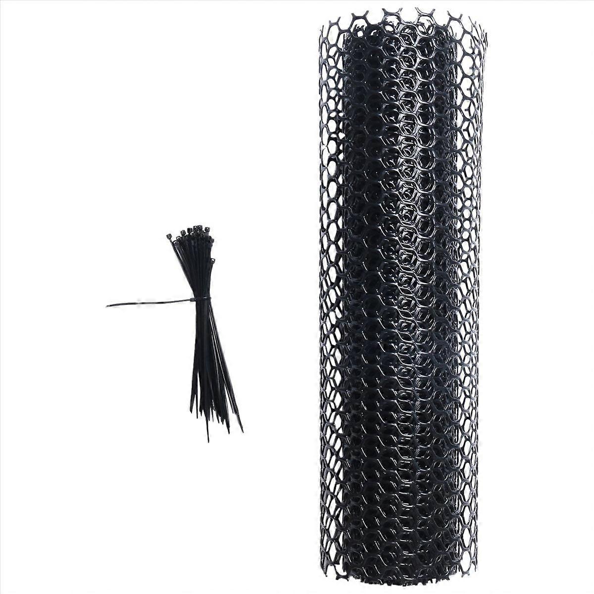 Reusable Plastic Chicken Wire Fence Mesh(Black)