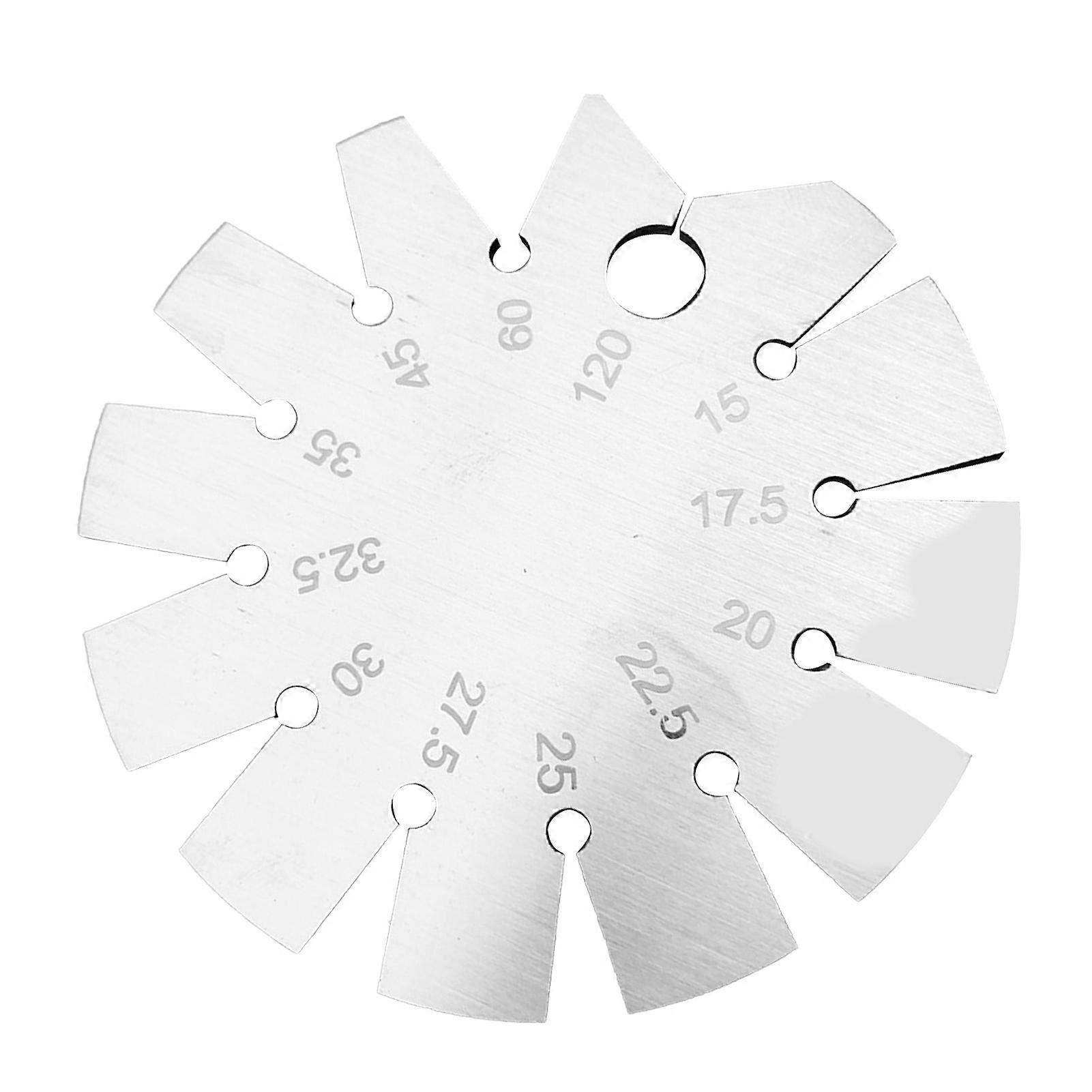 Angle Pattern Gauge Round Shape Bevel Angle Finder Woodworking Protractor for Chisel Plane Blade Measuring