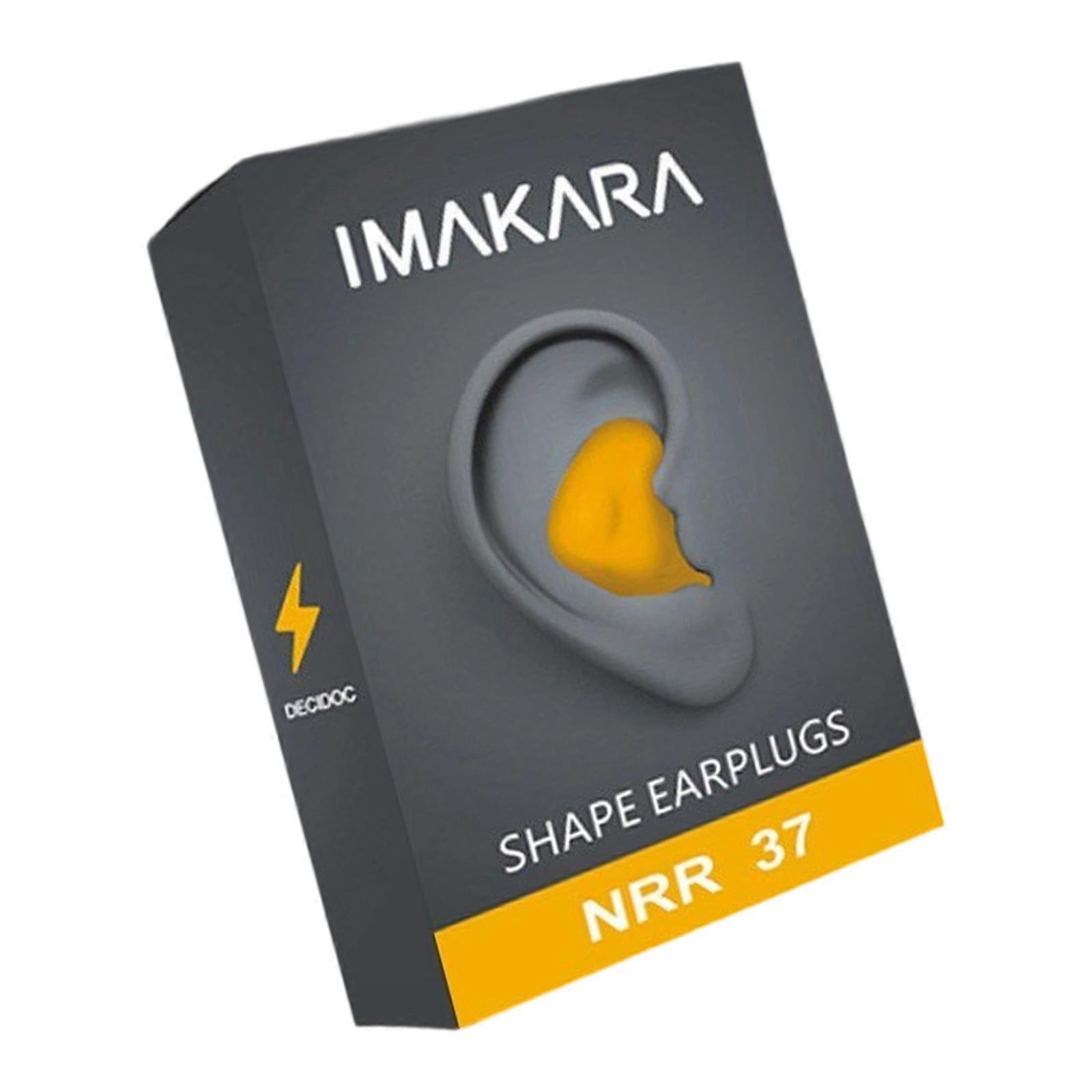 Effective Reusable Latex Earplugs Noise Sensitivity Provide Comfort Silence for Sleep Quiet Study And Work Night Rest  Lemon yellow