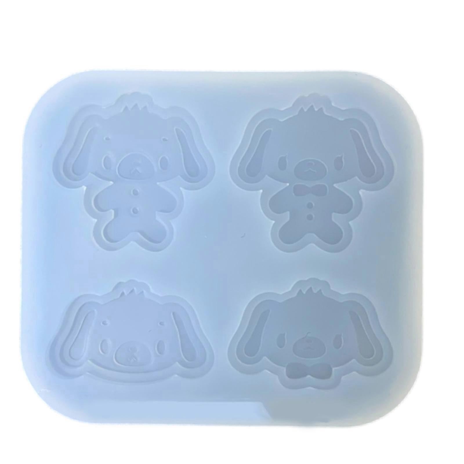 Various Dog Shape Silicone Mold Suitable for Handmade Dog Charm Beginner Friendly Crafting Quick Releasing Feature Multicolor