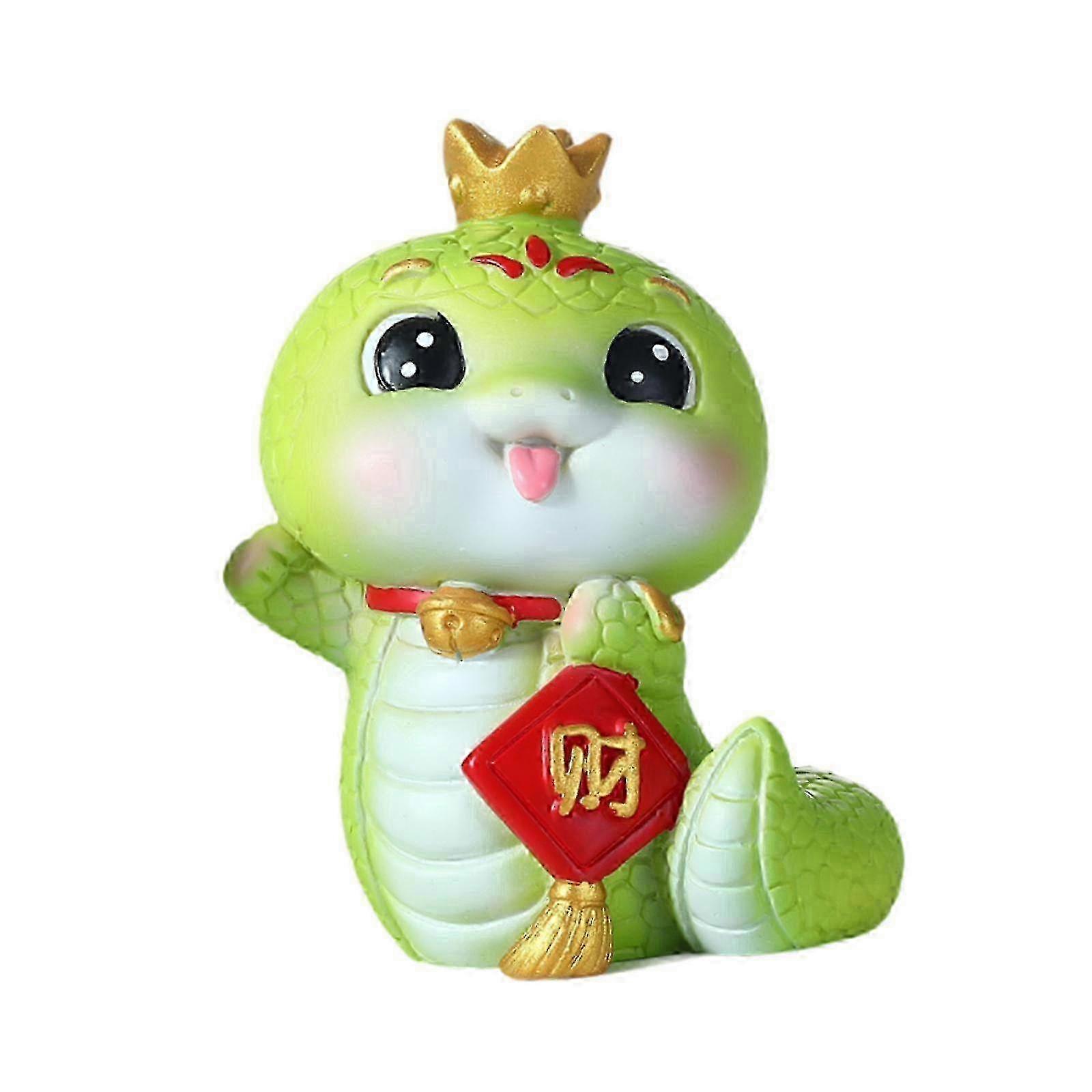 Snake Statue Housewarming Gift Tabletop Ornament for Bookshelf Cabinet Party Style A