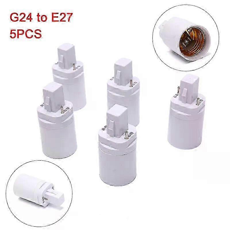 5PCS G24 To E27 Socket LED Lamp Adapter Flexible Extend Lamp Base LED Light