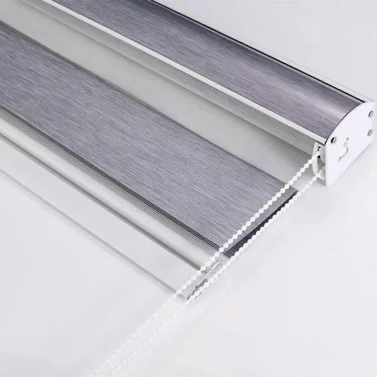 Day and Night Zebra Roller Blinds Light Filtering Dual Layer Shades for Windows and Doors W60xH180cm