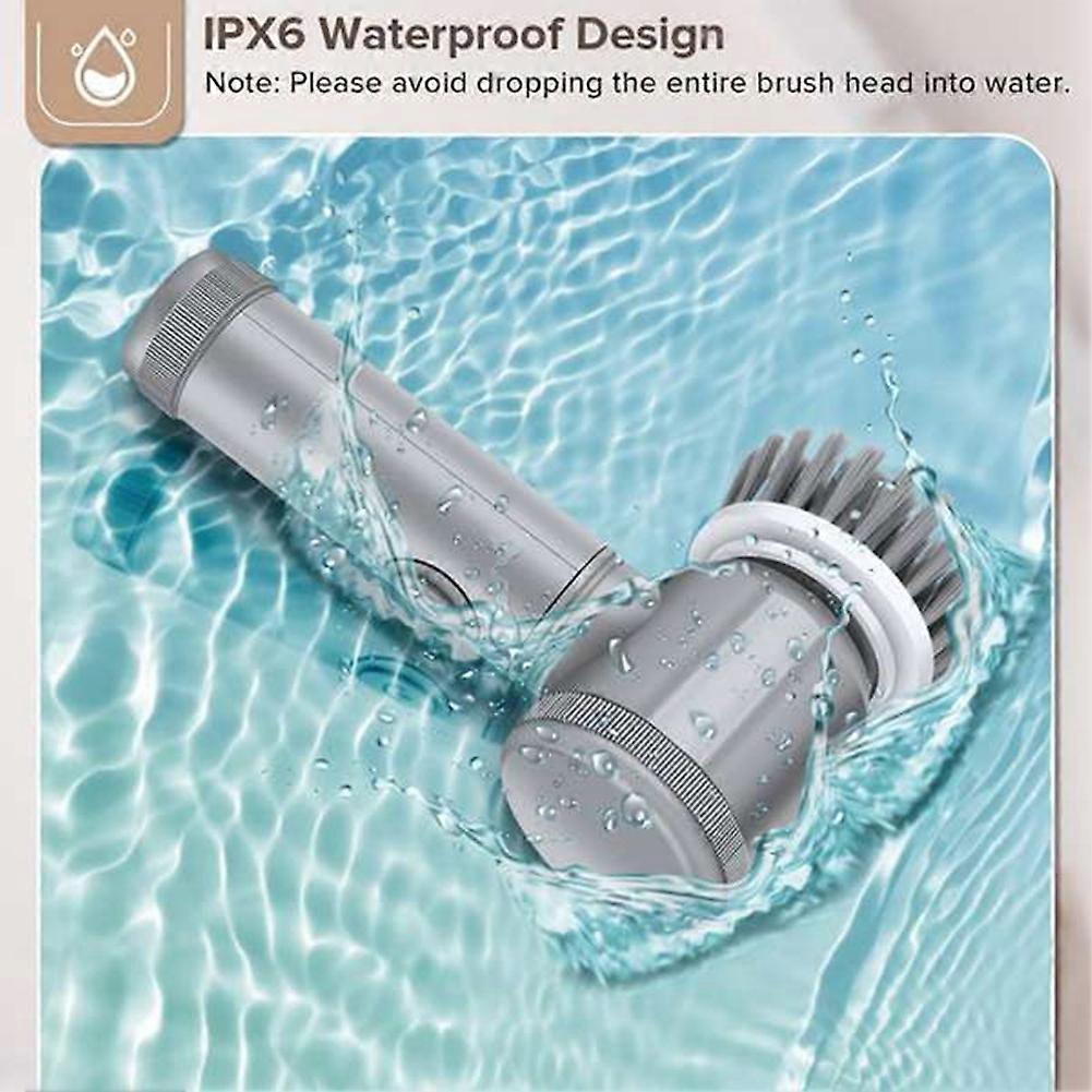 5pcs Handheld Cordless Electric Cleaning Brush for Kitchen Cleaning Tool Multi-Function Automatic Cleaning Brush