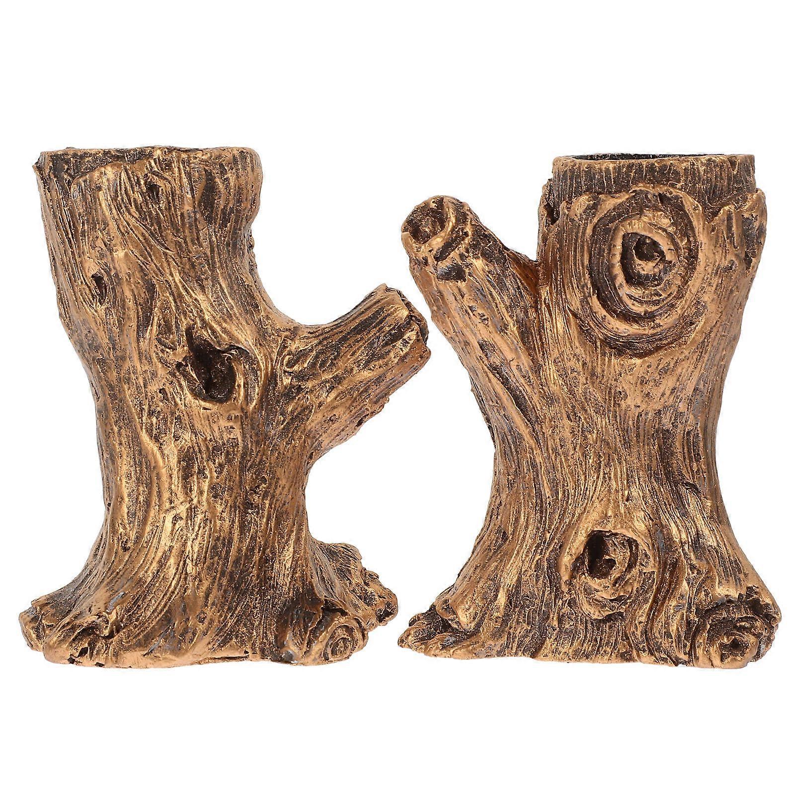 1 par lysestake harpiks lysestake lysestake Lysestake Unik trestubbstøping lysestake