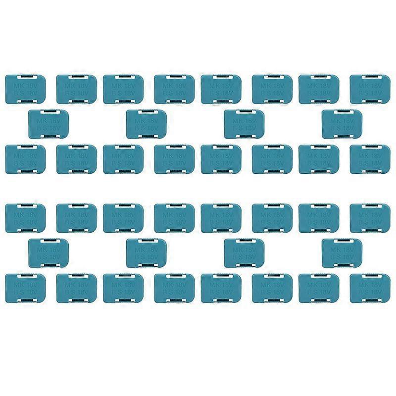40Pcs Battery Storage Rack Battery Holder Case for 18V Fixing Devices(Blue)