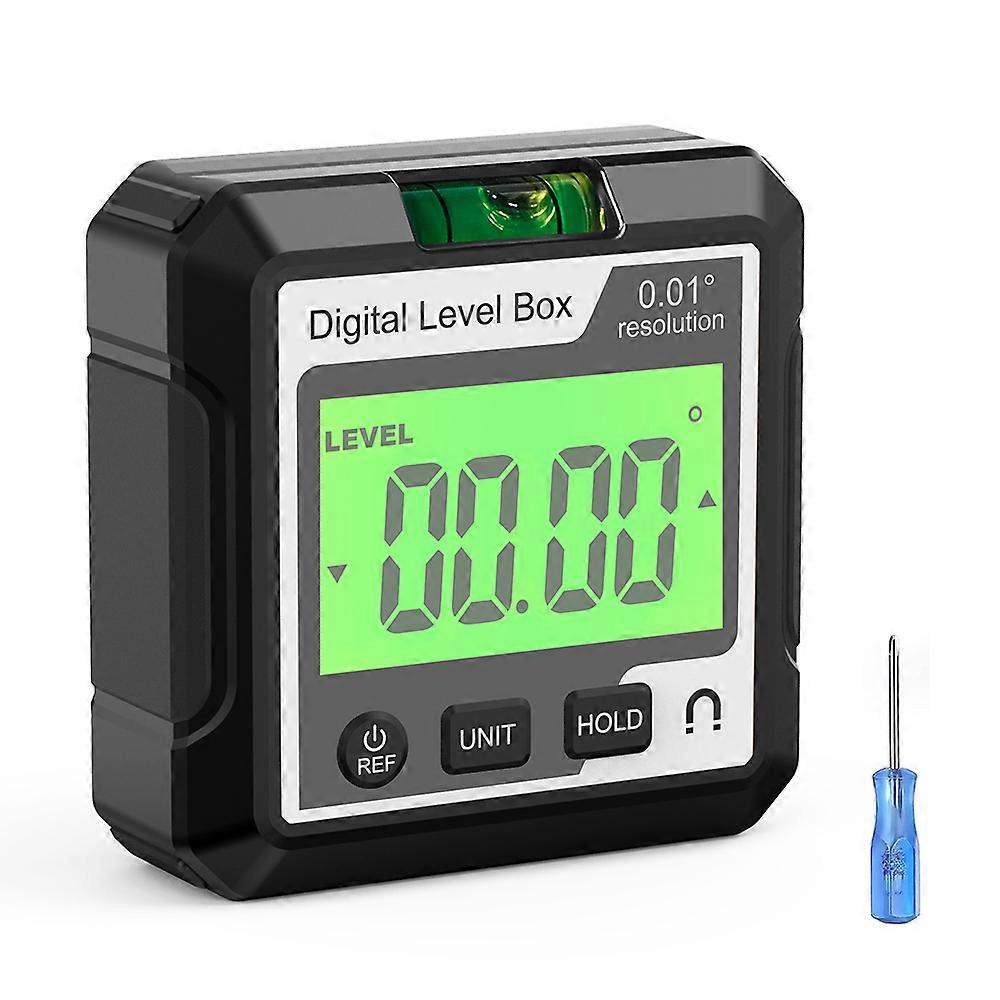 1pc Digital Angle Protractor Inclinometer LCD Backlight Electron Goniometer Level Meter with Magnetic Base Level Finder