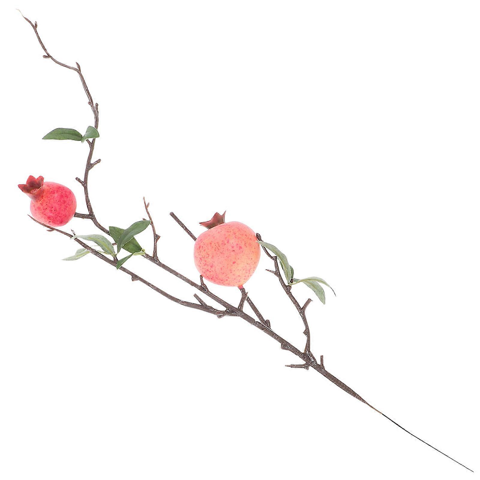 Branch Shape Artificial Pomegranate For Wedding Arrangements And Event Planning 1Pack