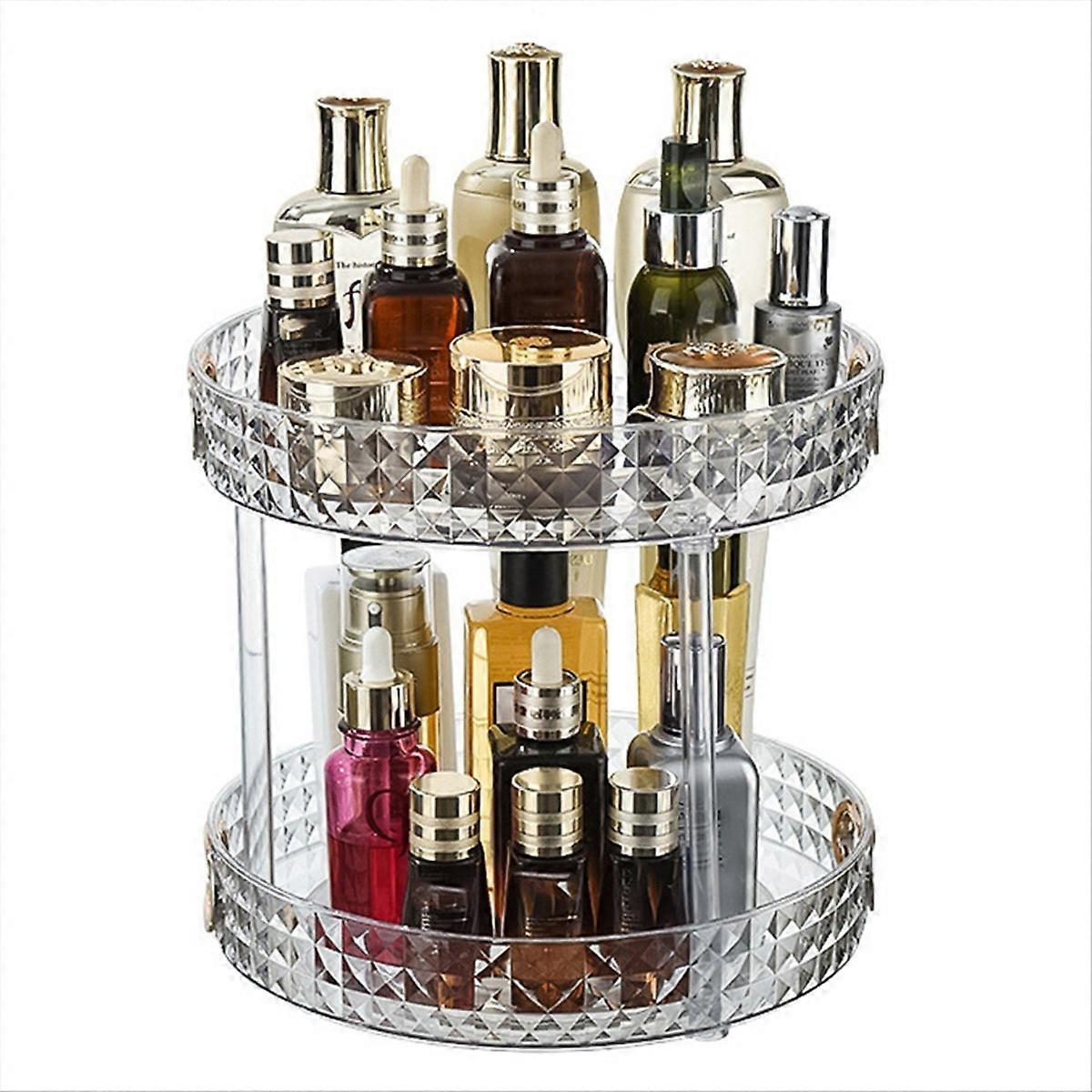Rotating Cosmetic Storage Box Makeup Organizer Rack L B