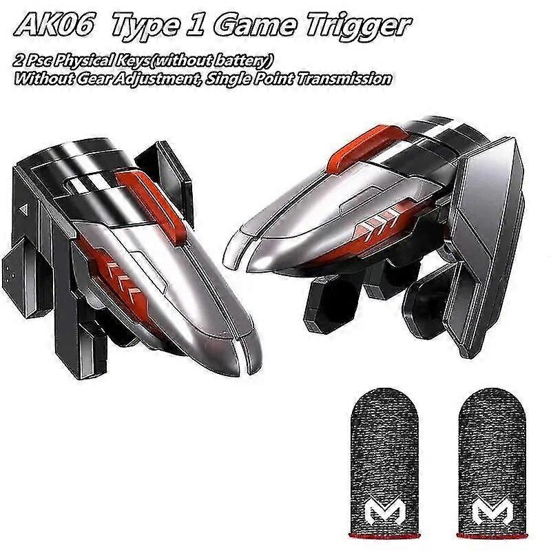 Memo 6-Finger-Handy-ABS-Spieltrigger AK06 für PUBG Zielen und Schießen L1 R1 Legierungstasten für iOS Android Gamepad Controller_lhh