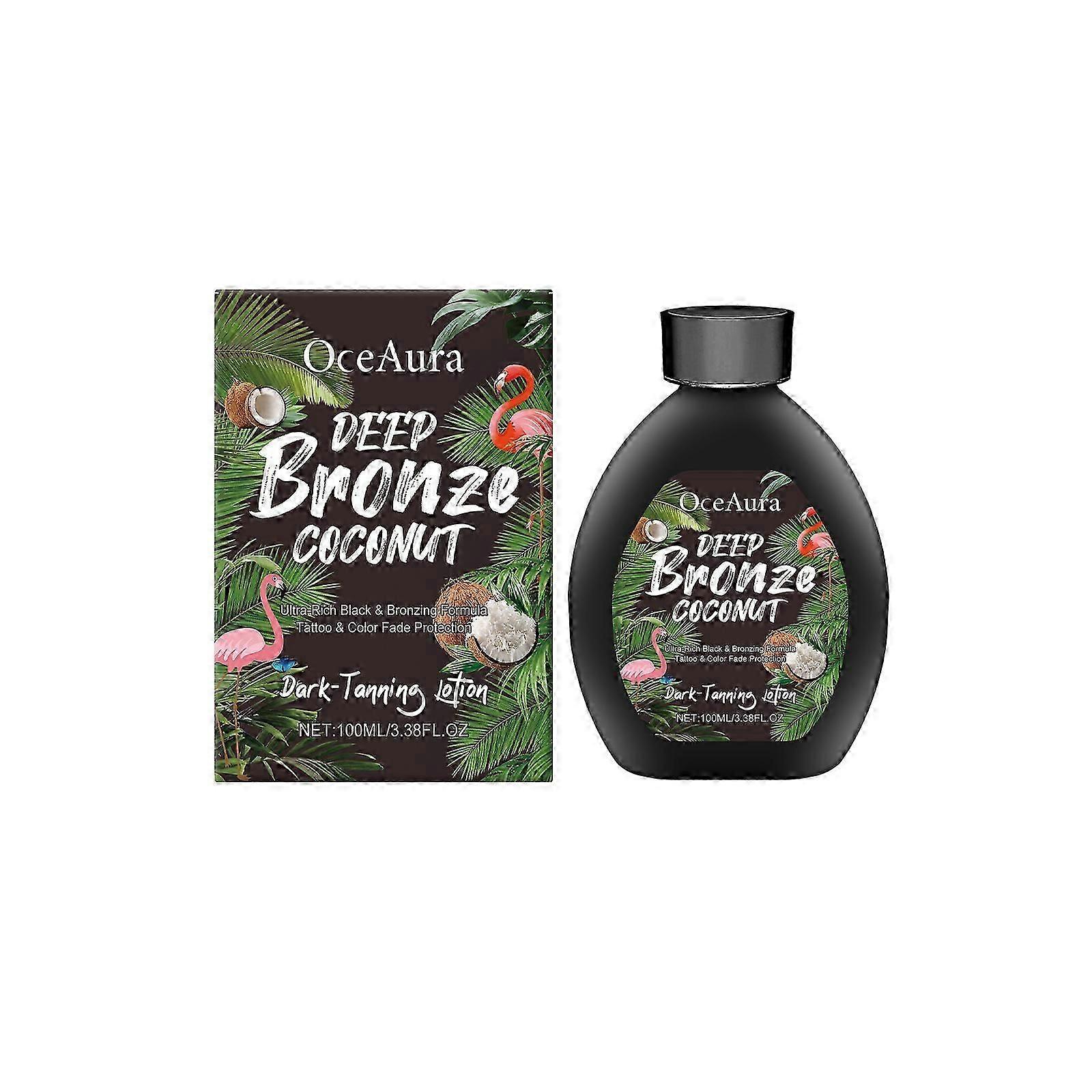 Coconut Black Tanning Lotion - Moisturizing Bronzer for Even Skin Tone - 100ml