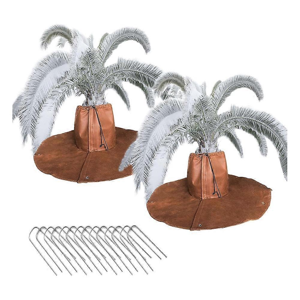 2 Pack Winter Protection for Palm Trees Root - Palm Root Protection Bag, Thermal Plant Cover Protector with Drawstring