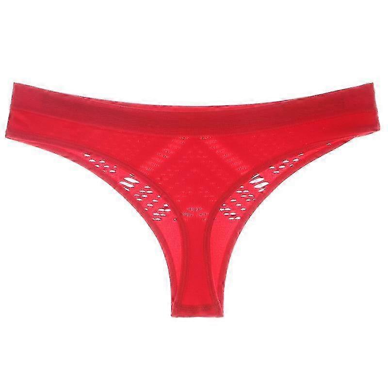 Women's Hollow Out Thong Underwear: Breathable Mesh Briefs in Multiple Colors