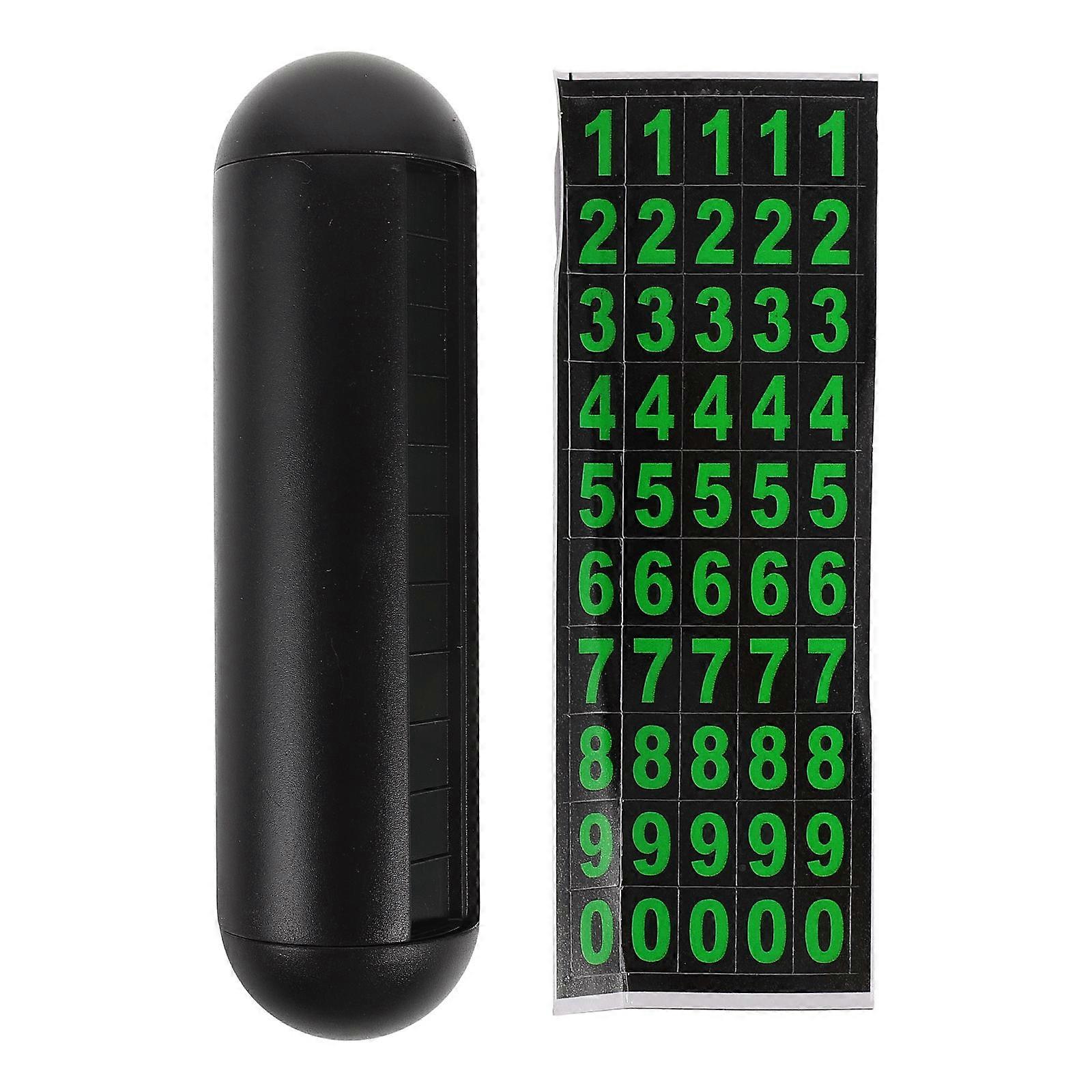 Black Car Temporary Parking Card Plate for Dashboard Use ABS Material