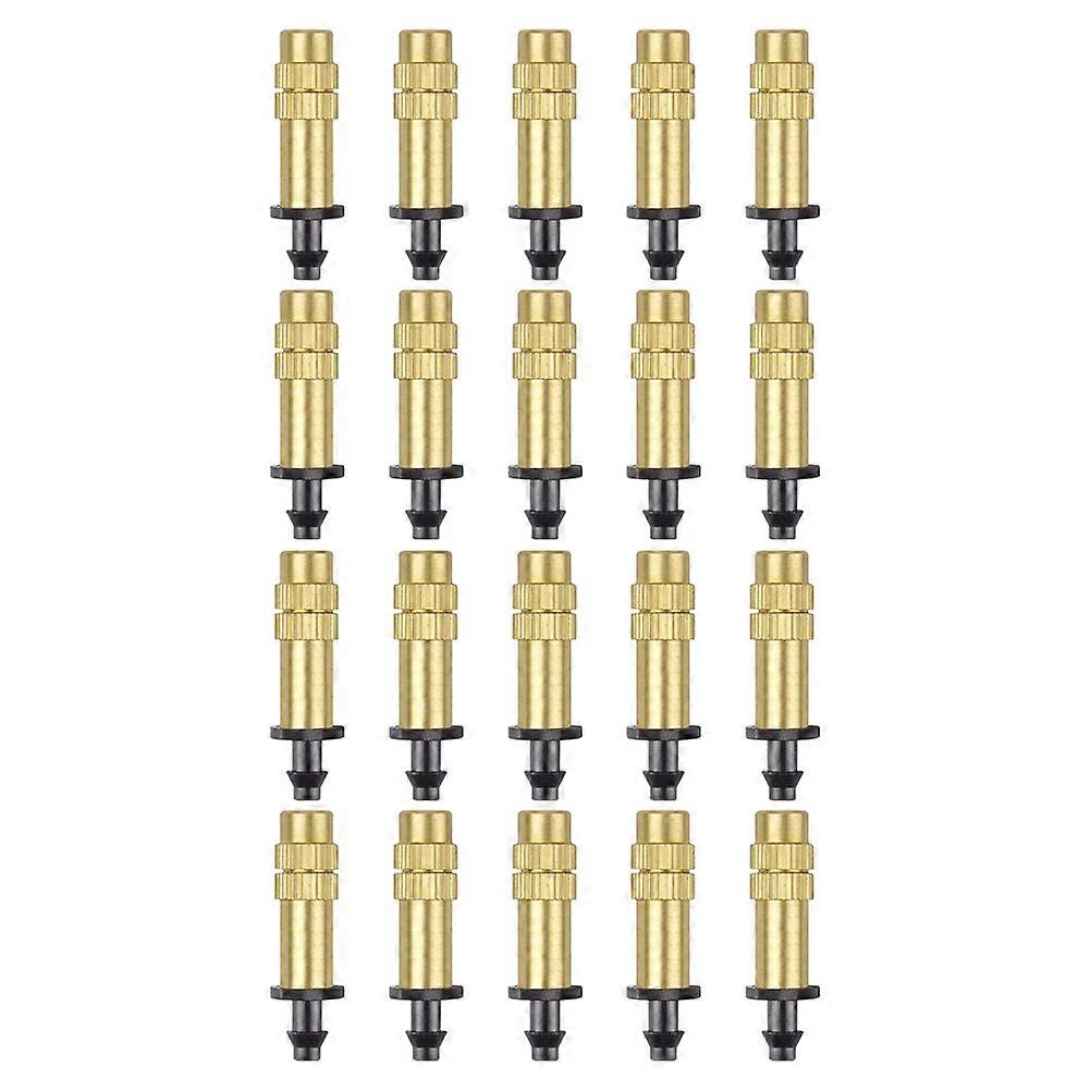 Drip Irrigation Spray Emitters Adjustable Copper Nozzle for Garden Irrigation 20Pcs