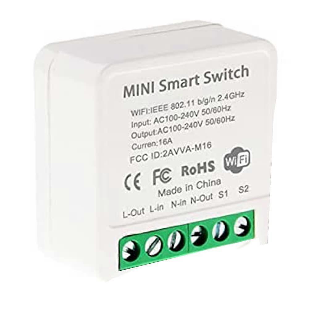 Mini Smart WiFi Light Switch Relay Module Compatible with Tuya Smart App Control for DIY Installation