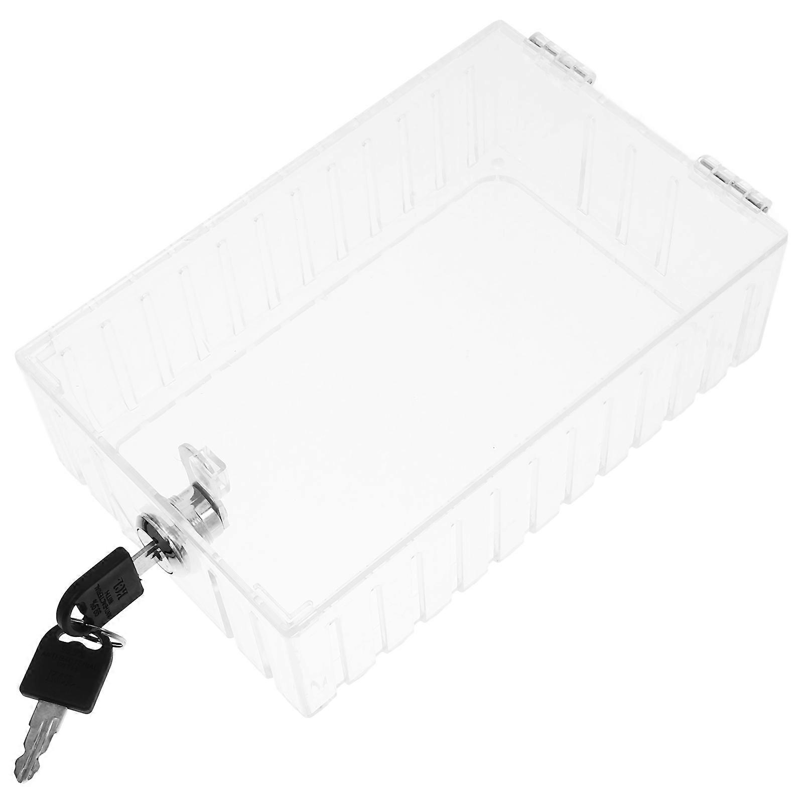 Large Thermostat Lock Box 1 Set Clear Cover with Key for Wall Mounted Thermostat Lockable AC Box Cover