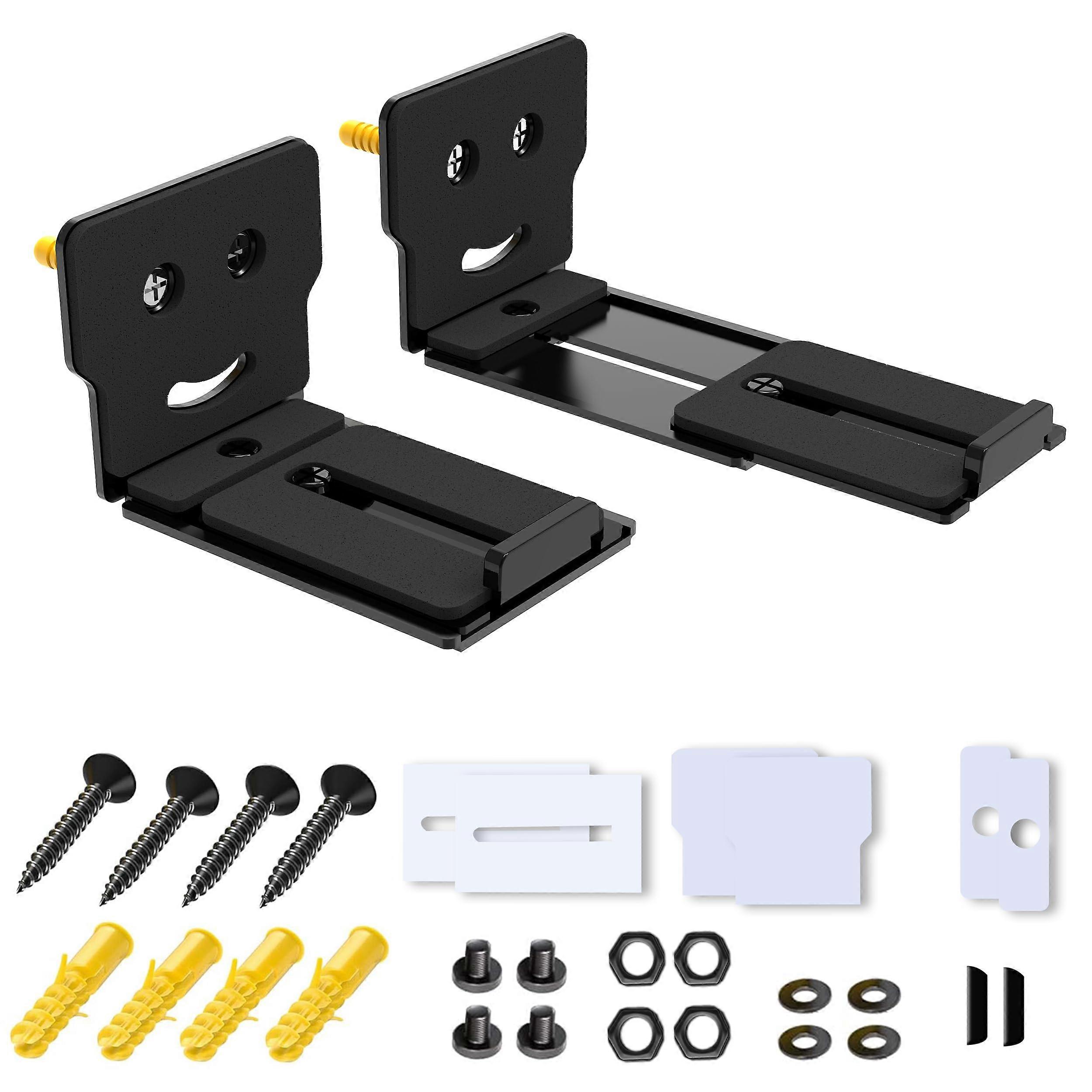 Adjustable Soundbar Mount Universal Soundbar Wall Brackets Fits Most Mounts 3.45.2 In Removable Lockable Style1