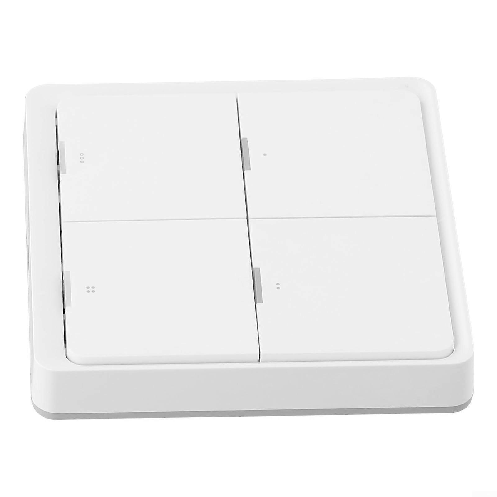 4 Gang Wireless Controller For Home Automation App Control 12 Scene Presets Push Button Hub Required