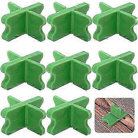 4 Thicknesses ABS Deck Board Spacers Tool, Green Spacers for Treated Composite Decking
