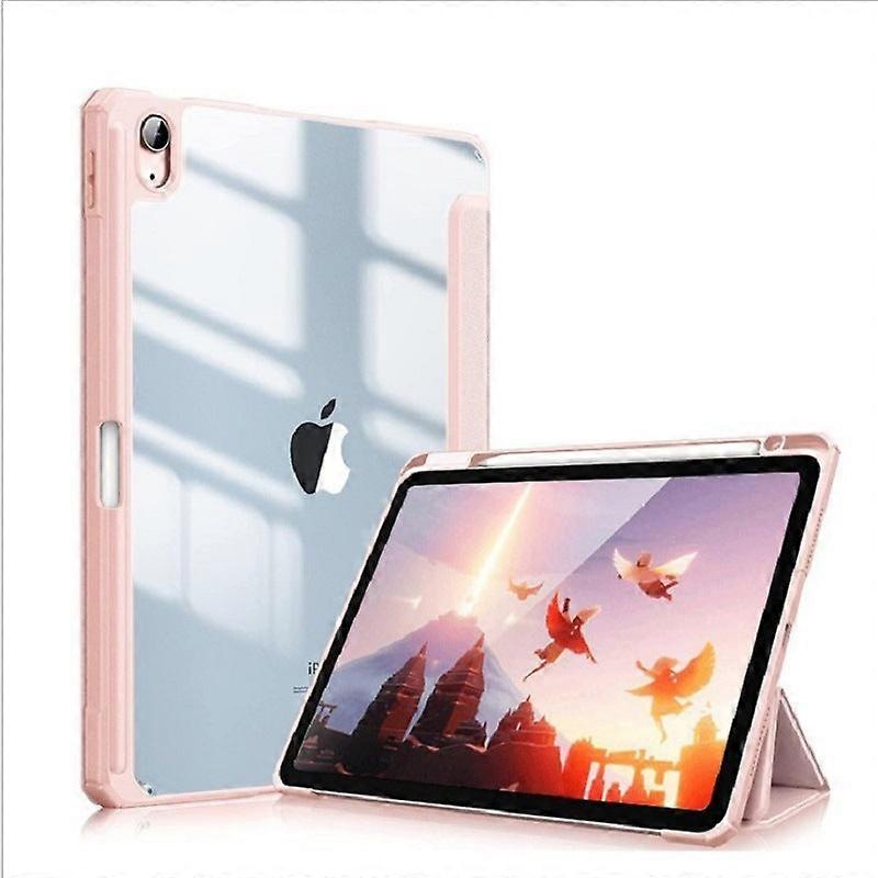 Capa elegante para iPad 2025 de 11 polegadas em couro rosa nº 1032
