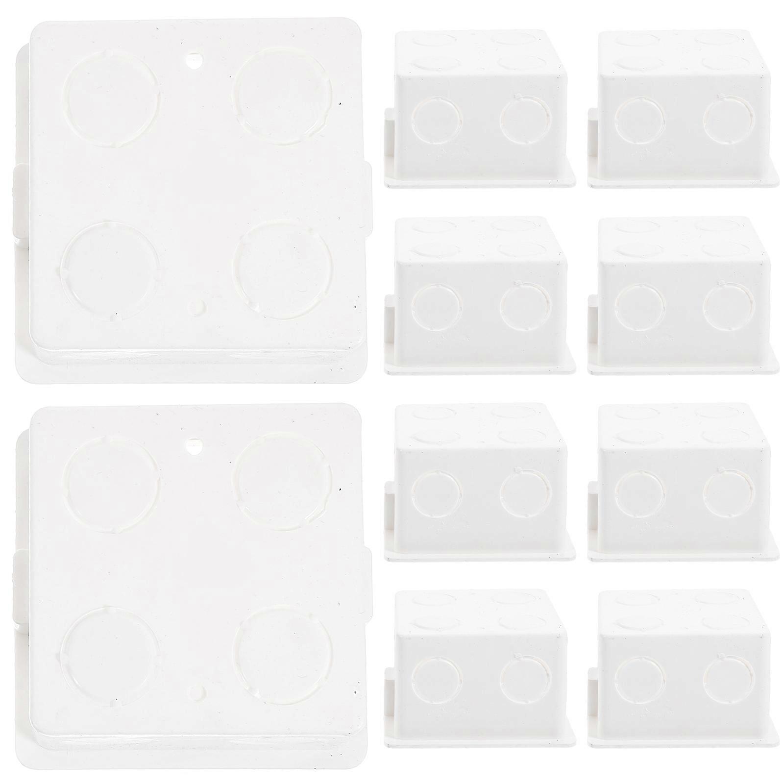 Concealed Box 86 Type Wall Socket Box for Installation 40Pcs White PVC