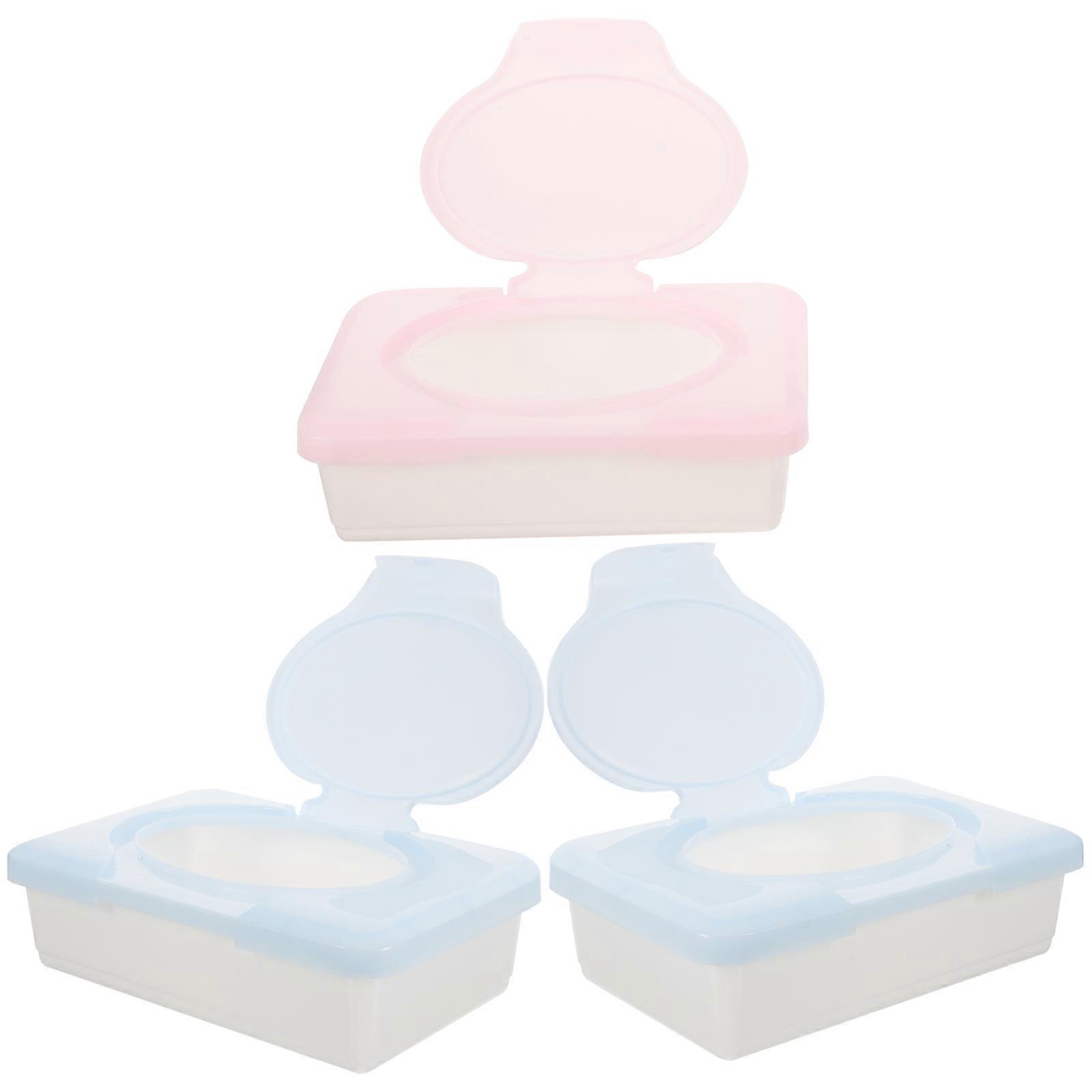 Wipe Holder Refillable Tissue Box for Storage 15Pcs Plastic Wipes Container