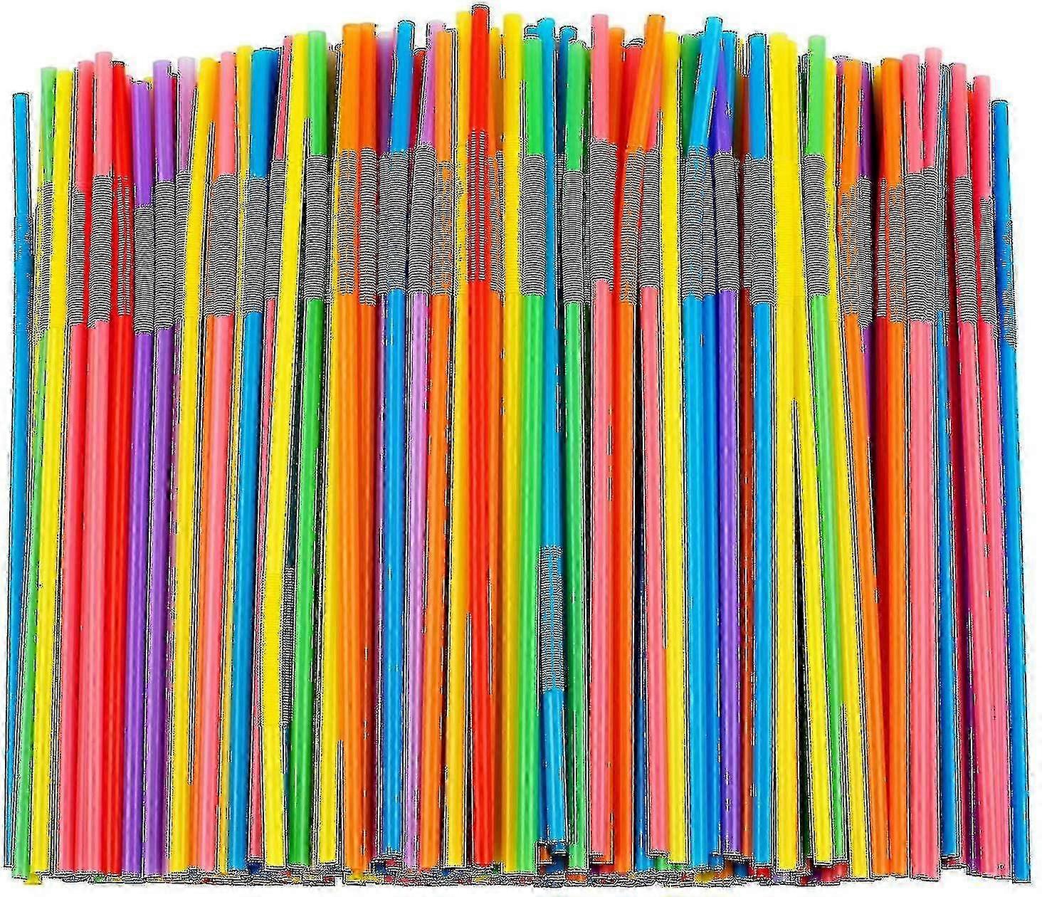 Bendable Straws, 300 Pieces Per Pack, Available In Multiple Colors And Bendable