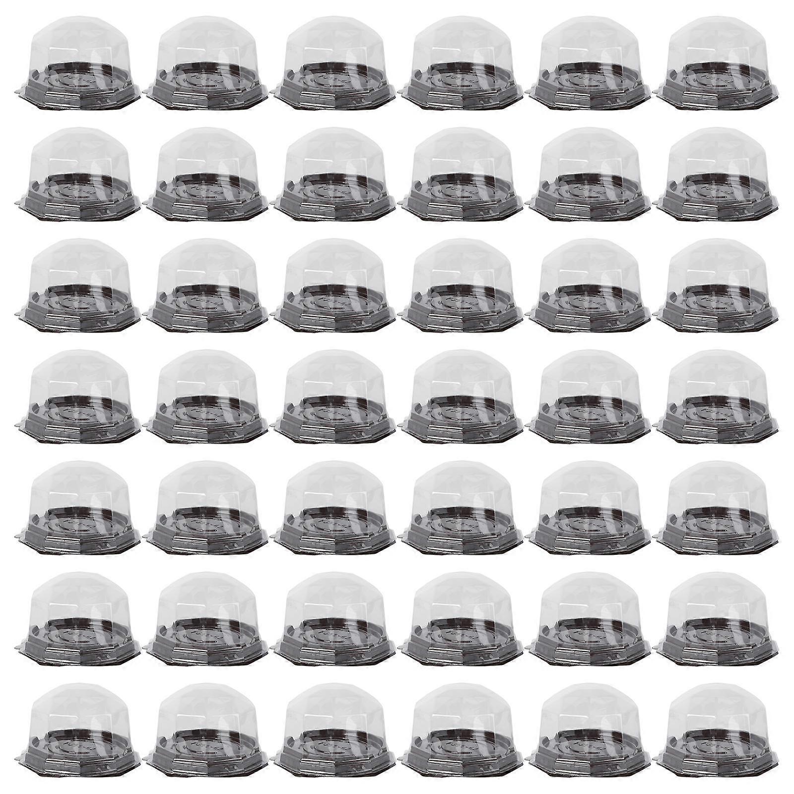 Plastic Cake Boxes Small Cake Boxes for Dessert Use 50Pcs Transparent Cases