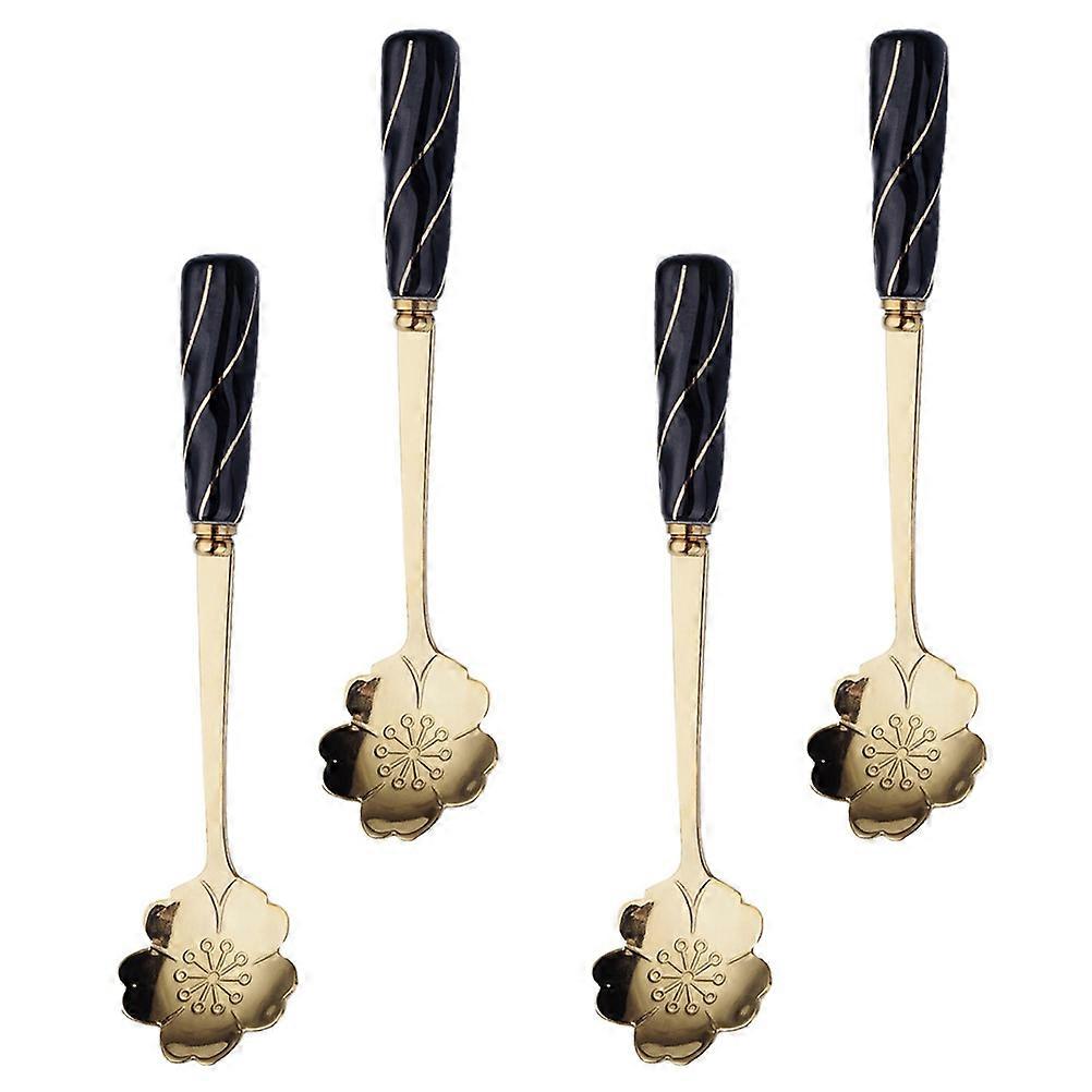 Creative Tableware Ceramic Dessert Scoop For Meal Time 4Pcs