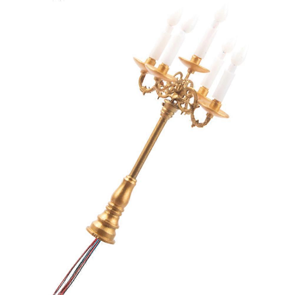 Mini House Decor Lamp Model for Scene Layout Prop Candle Holder