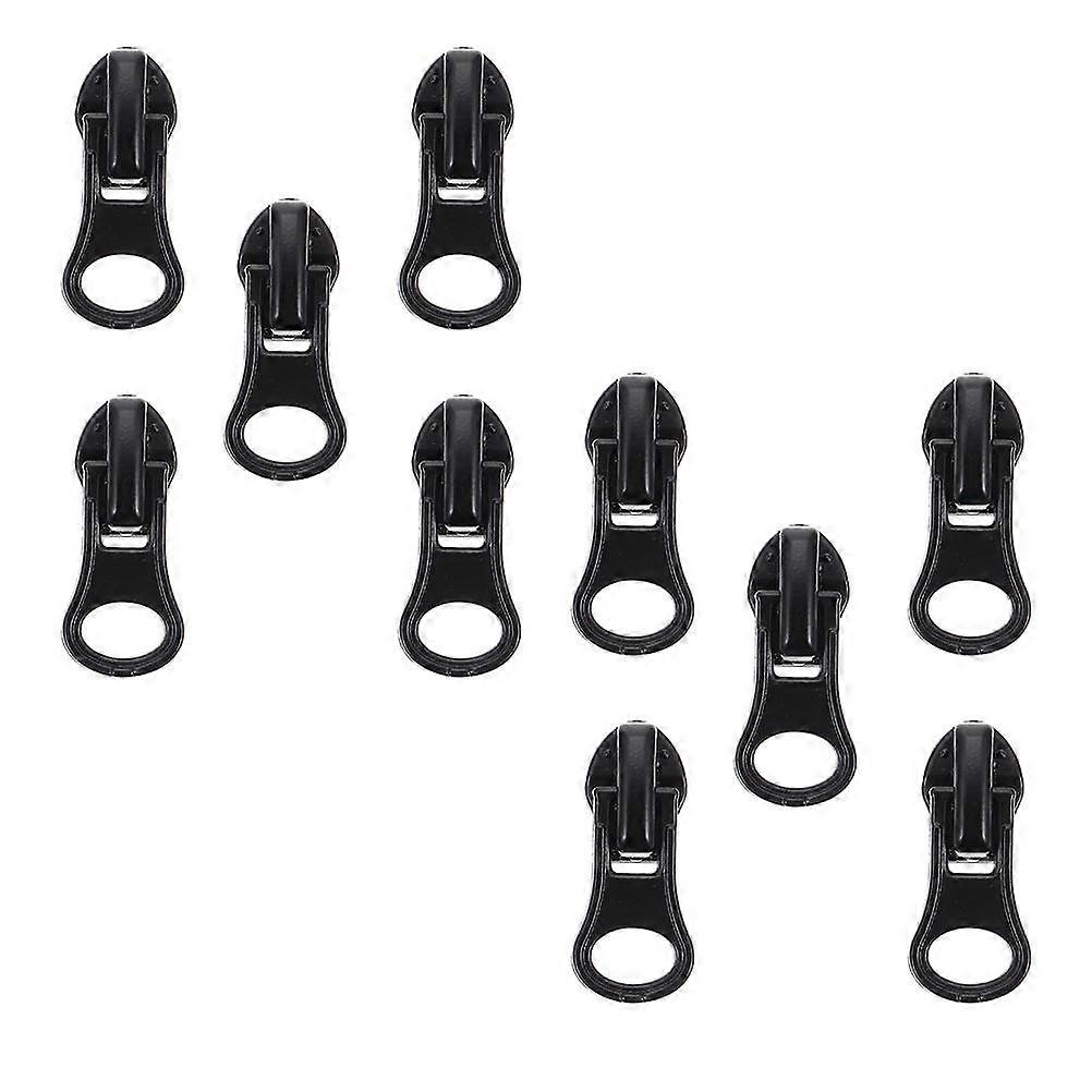 Zipper Slider Practical Zipper Heads for Coat Repair 20Pcs Black Bundle
