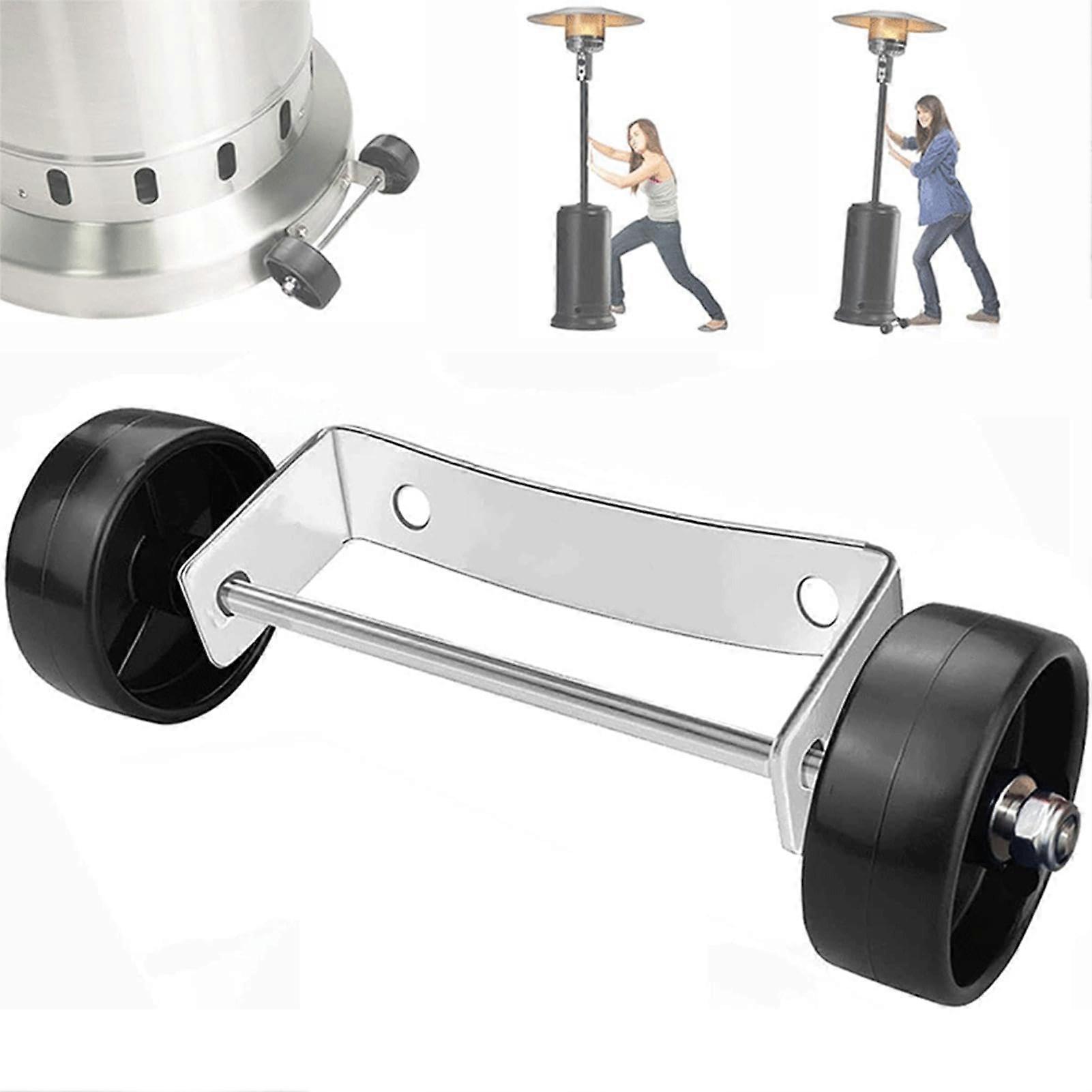 Patio Heater Wheels Kit for Enhanced Mobility, RustResistant Durable Replacement Parts