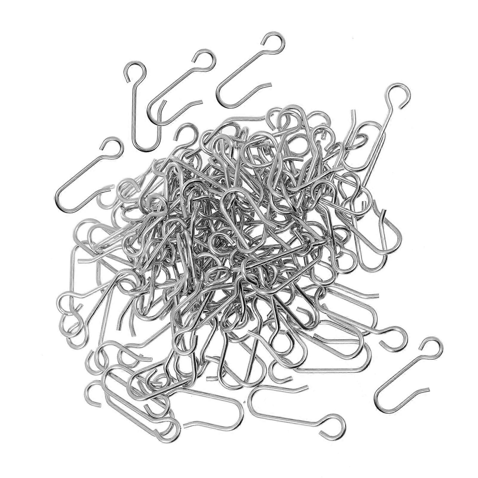 Stainless Steel Curtain Hooks for Home Use 100Pcs Rust-Proof S-Shaped Hooks