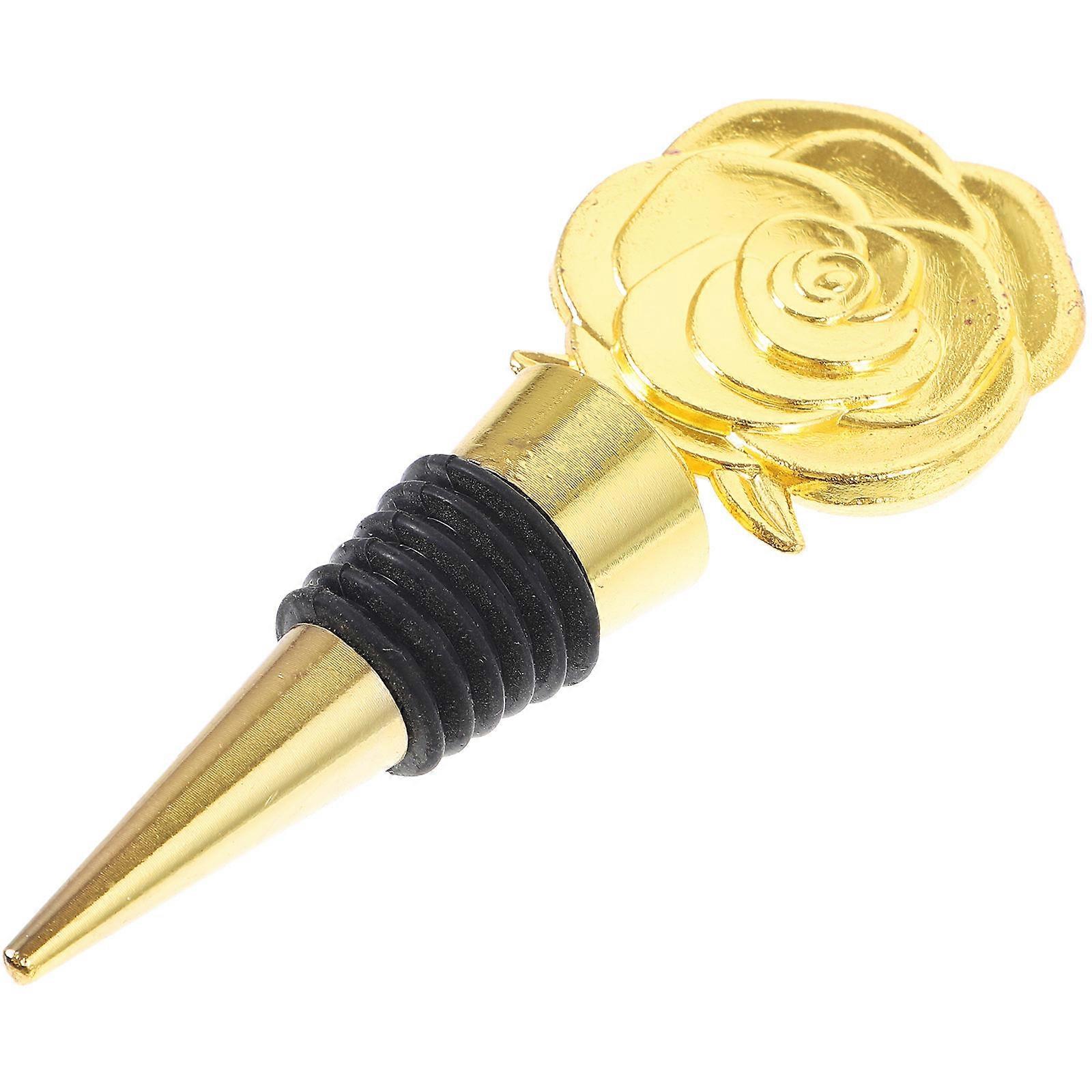 Red Rose Shape Alloy Plug for Sealing 1Pcs