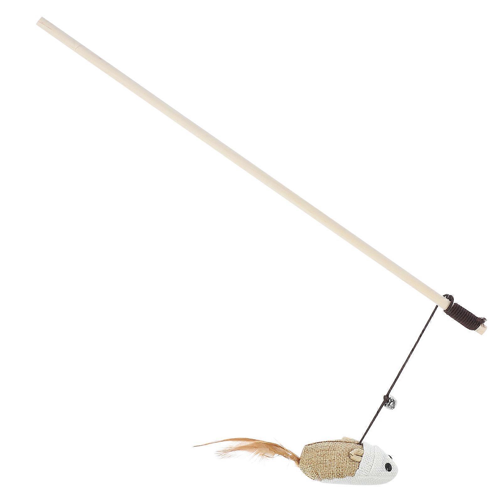 Cat Toy Wand for Interactive Teasing Cat Teaser Kitten Play Set 2Pcs