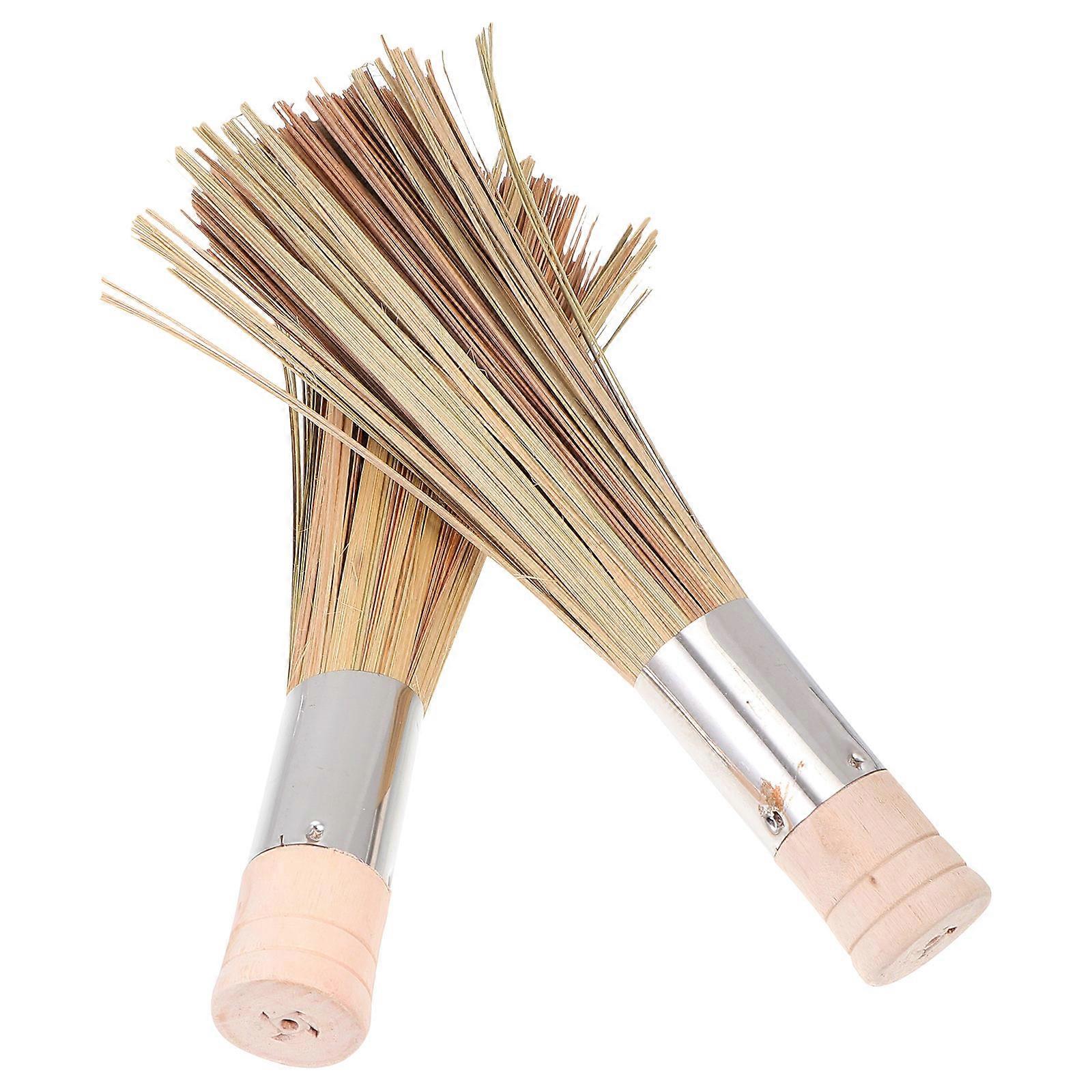 10Pcs Bamboo Pot Brushes for Kitchen Cleaning Ergonomic and